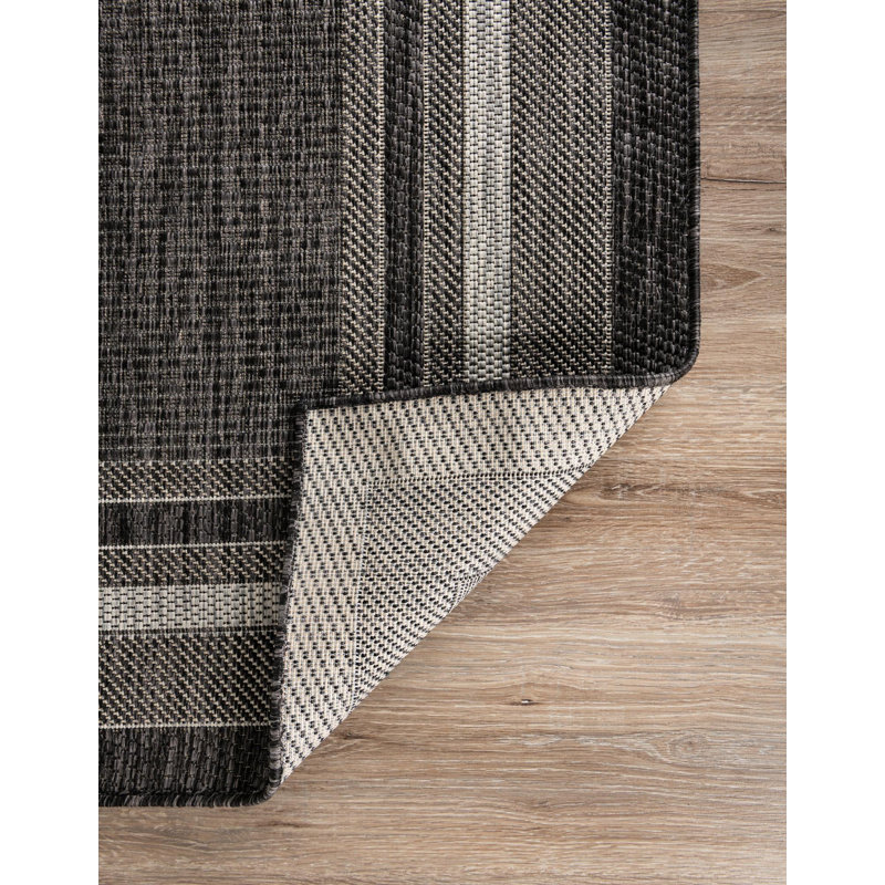Tapis intérieur / extérieur Sevinc, Black, Runner 2'7" x 10'