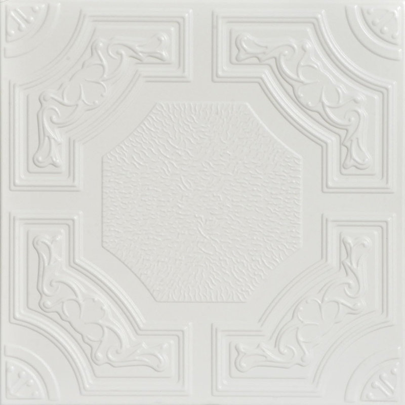 Ultra Pure White Satin Glue-up Polystyrene Ceiling Tile