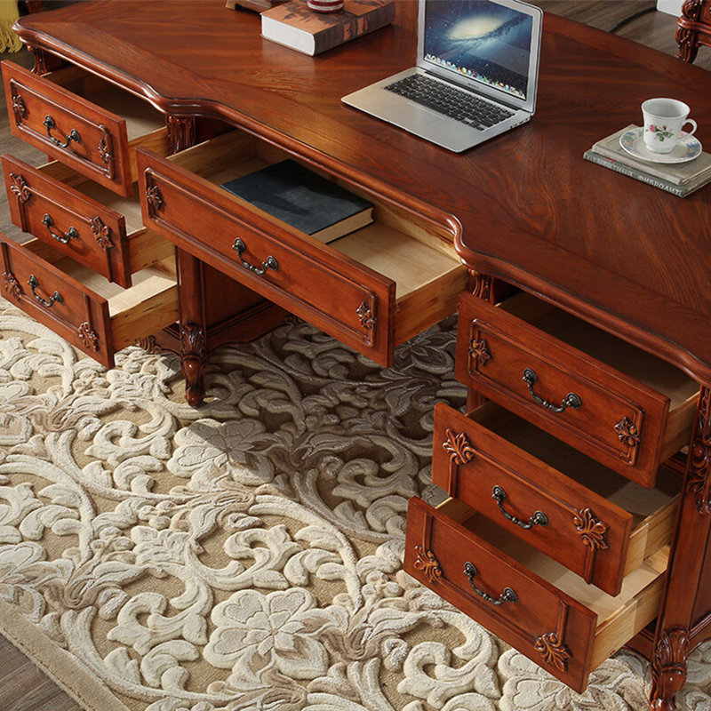 Bureau spacieux et luxueux de style européen, H 31,5 po x l 67,72 po x P 34,65 po