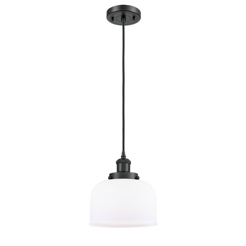 Mini luminaire suspendu à cordon 8 lumières Ballston Urban Bell, Blanc mat, Noir mat, DEL