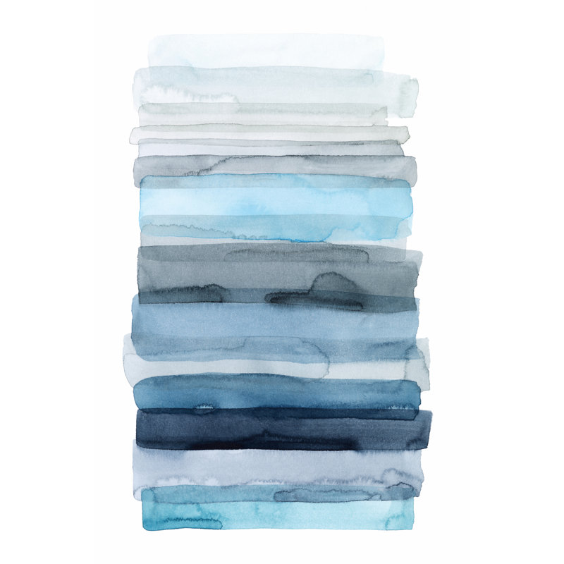 Tide Drift I - Painting on Canvas, Black Floater Framed, 76cm H x 51cm W