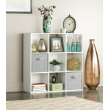 9 Cube Storage Organizer With Shelves, Stackable Design, Wall Mountable, Durable Laminated Particleboard For Home Organization