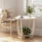 Flora Round Farmhouse End Table with Storage in White