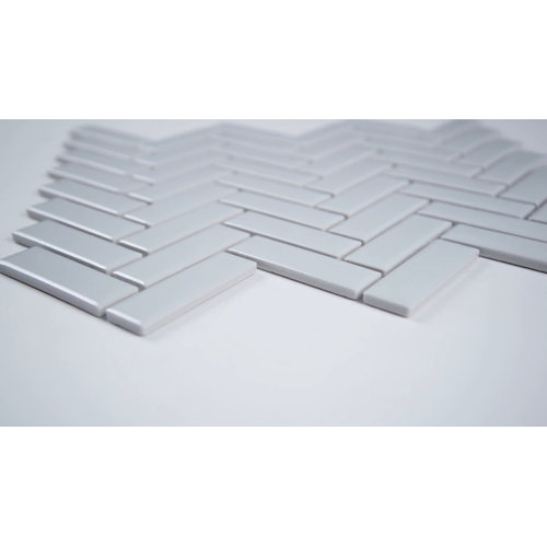 Domino 1" x 3" Porcelain Chevron Mosaic Wall & Floor Tile