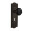 Meadows Plate with Decorative Keyhole and Black Porcelain Door Knob-971210666-971210656