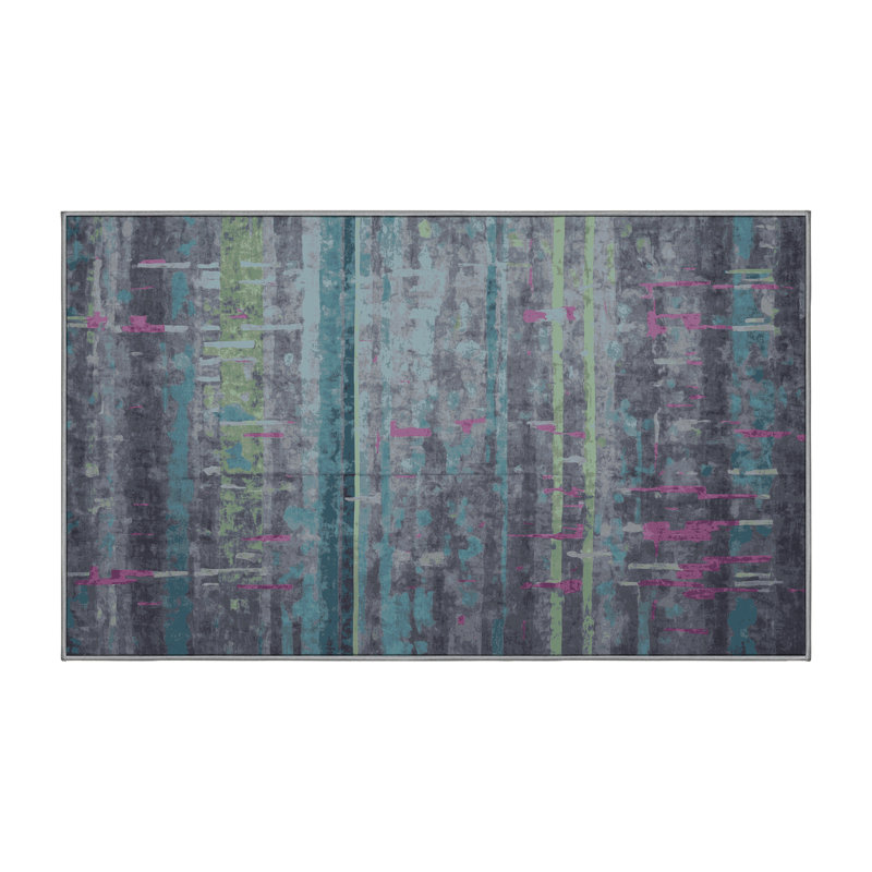 Tapis gris lavable à la machine, Tapis de couloir 2 pi x 5 pi