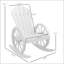 Chaise berçante en bois