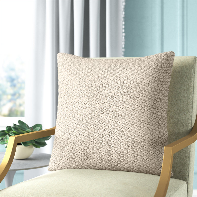 Hemlen Textured Wool Throw Pillow, Down