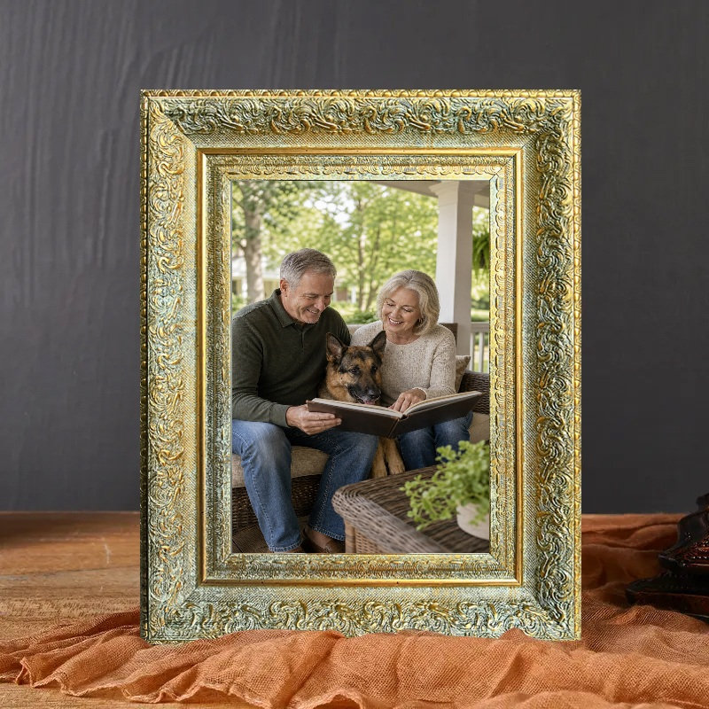 Cadre photo classique moderne 1PC 11 po x 14 po avec affichage horizontal ou vertical, Antique Gold, 1, L 11 po x H 14 po