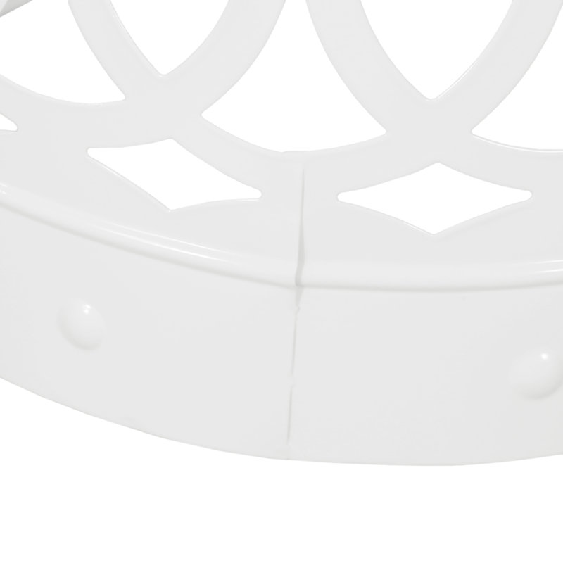 Table de bout d'extérieur en métal S / 2, Blanc