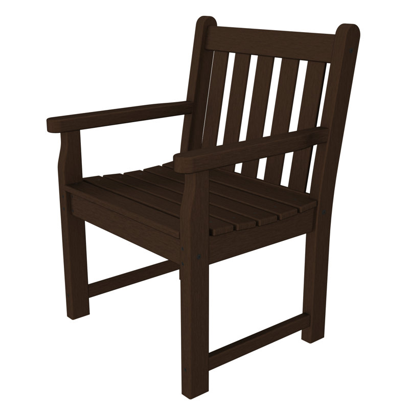 POLYWOOD Traditional Garden Arm Chair, Mahogany