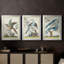 «Pastel Birds IV» - Toile tendue avec châssis sur mesure - 3 pièces-1592641696-1592641710