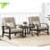 Chamber 3 Pieces Outdoor/Indoor Aluminum Patio Conversation Seating Group With Sunbrella® Cushions And Side Table