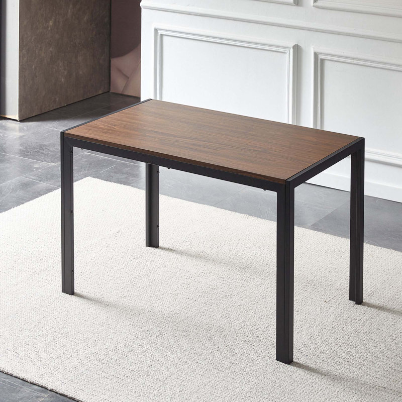 MDF Wood Structure Rectangular Walnut Dining Table