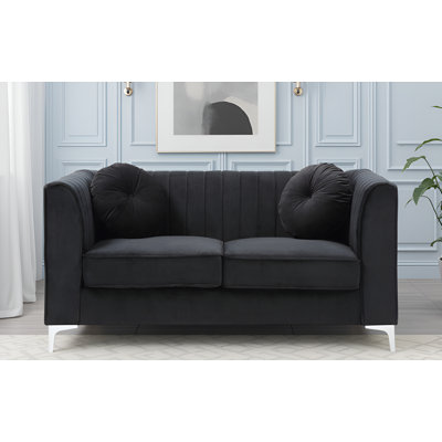 Tetouan Velvet Microsuede Loveseat