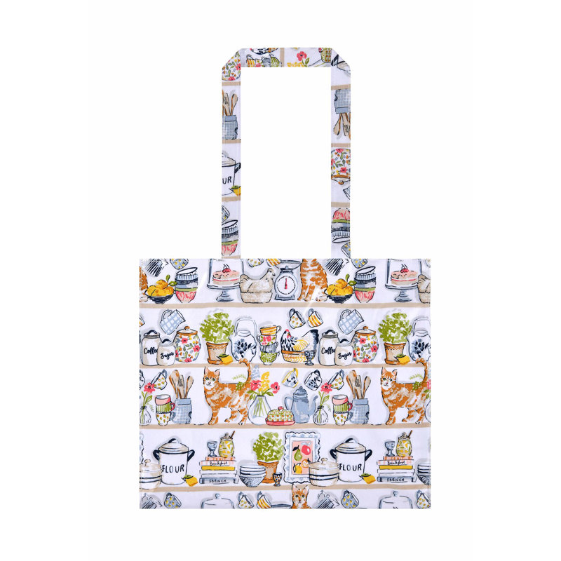 Pantry Cats 100% Cotton, PVC Coating Picnic Tote Bag