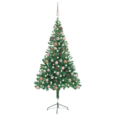 Artificial Christmas Tree Christmas Display Tree with LEDs and Ball Set