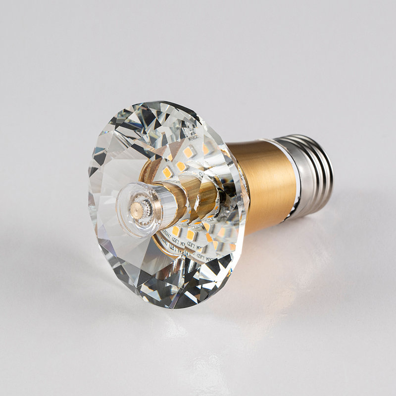 Ampoule DEL en forme de losange en cristal massif de style cristal, blanc chaud 3000K, ampoules à culot moyen E26 / 27 (base non incluse)