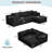 Boneless 109" Modular Cloud Sectional Sofa, 7-In-1 Boneless Couch With Chaise, Zero Assembly Deep Seated Plush Corduroy Sofa For Living Room-1623067764-1623067761