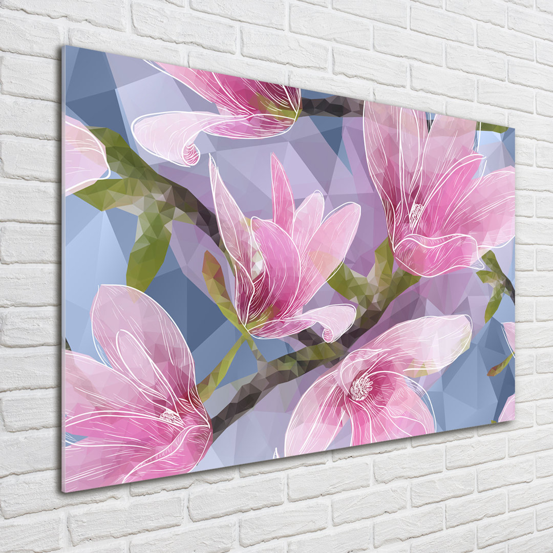 Glasbild Pink Magnolia