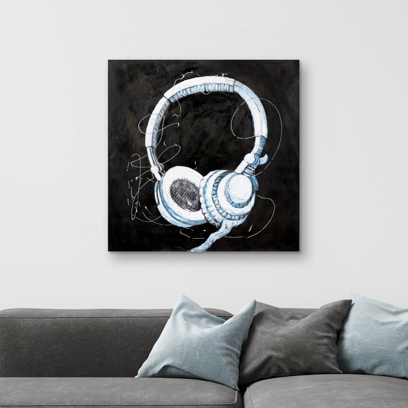 Headphones - 32"x32" art on canvas