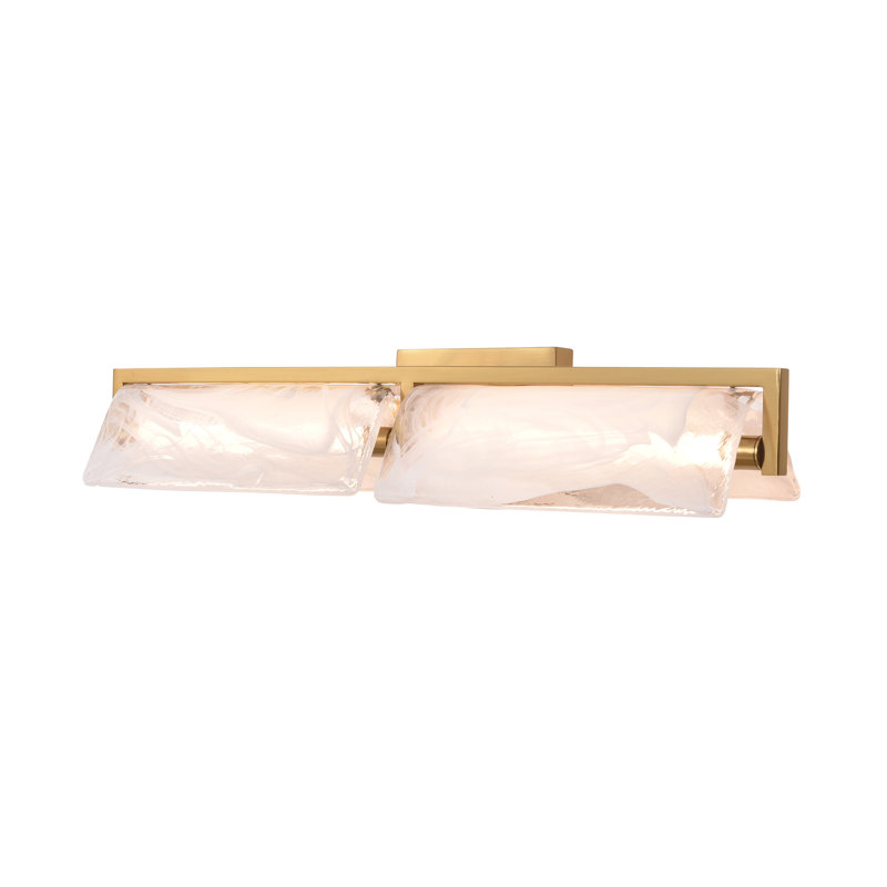 Luminaire de meuble-lavabo Mingle - Laiton satiné - l 25,5 po