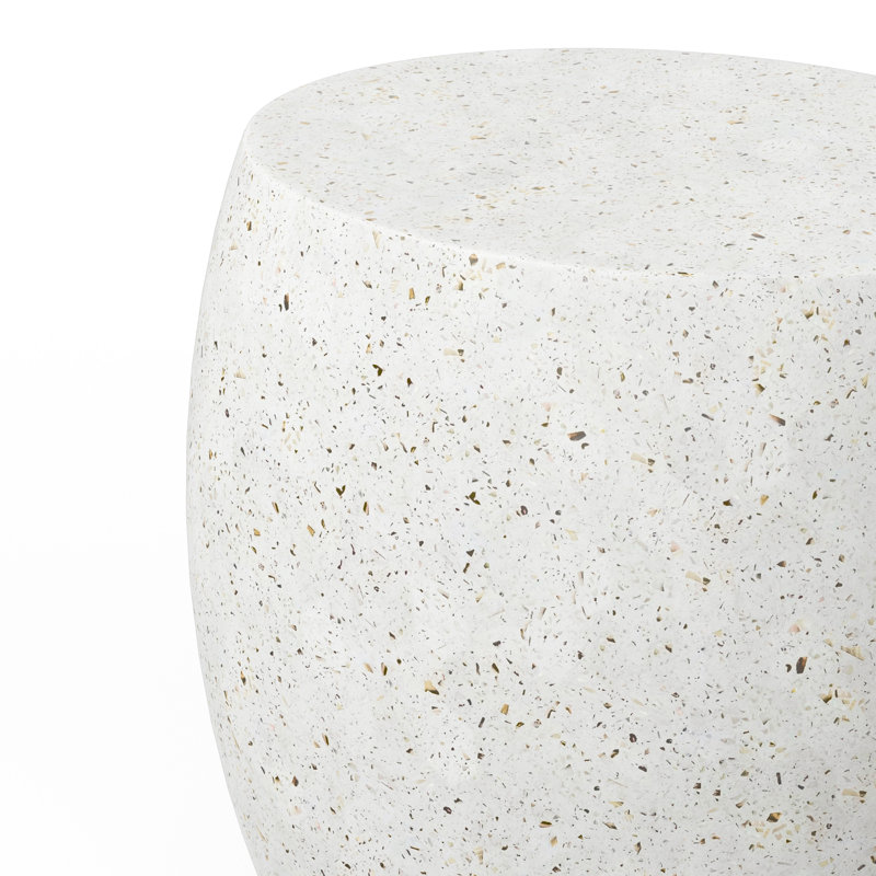 Mixx End Table, Ivory Terrazo