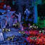Décoration de fête d'Halloween chats de squelette de cour brillants dans le noir Halloween