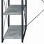 Bureau avec tablettes ouvertes et huche-543870849