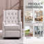 Chaise berçante inclinable, chaise berçante pivotante à 360 degrés, fauteuil oscillant-1843868070