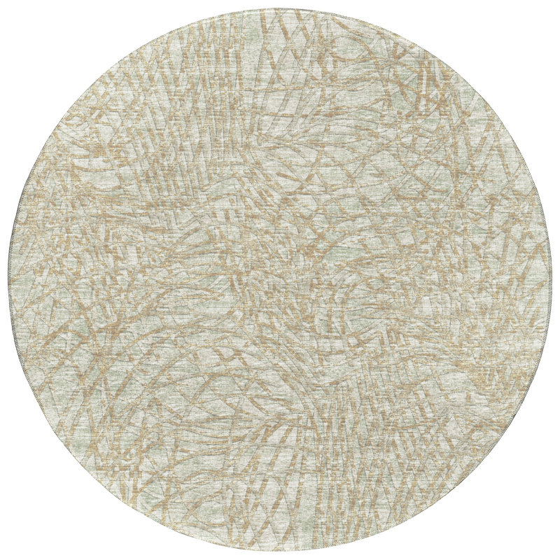 Zakyi Chenille Indoor/Outdoor Rug, Round 8'