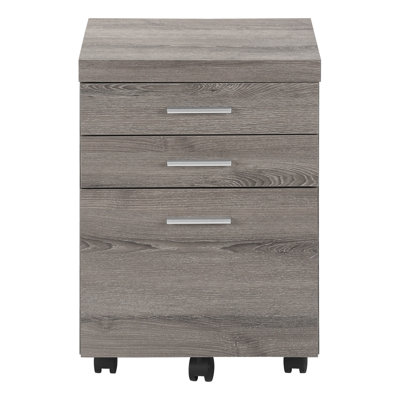 Classeur, mobile à roulettes, tiroirs de rangement, support pour imprimante, bureau, bureau, stratifié brun, contemporain, moderne