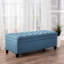 Rangement en tissu bleu avec structure stable et pieds en bouleau - Fabrication des pieds de l'accessoire de salon-1918098614