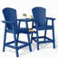 Ensemble de chaises hautes en PEHD Adirondack avec plateaux doubles amovibles (ensemble de 2)-188184611