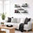 Sorbus 16" Long Floating Shelves with Invisible Mounting Set of 2 - Black-83798193