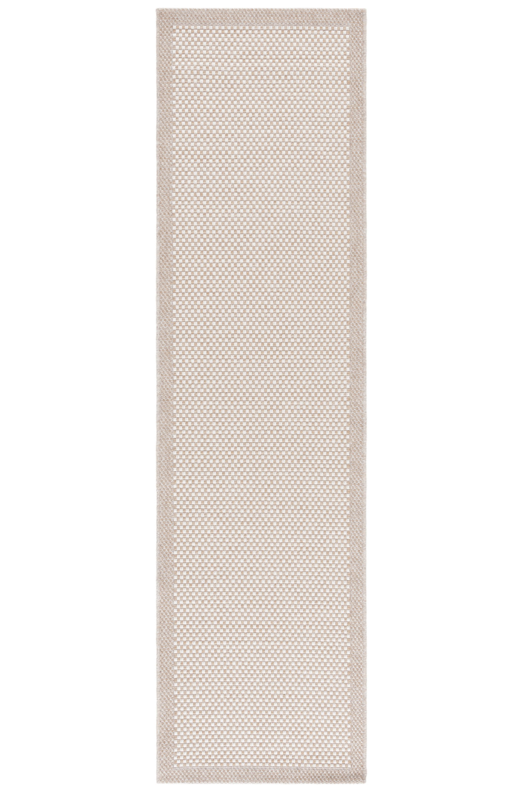 Osaka Sisal All-Weather Performance Checkered Rug, Runner 2'2" x 8'