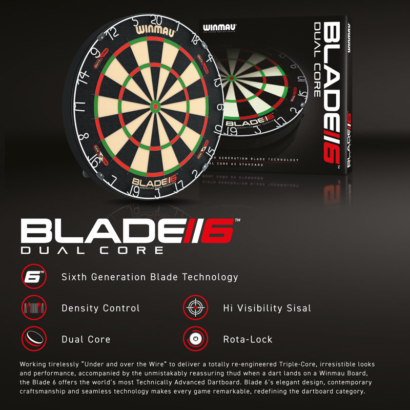Winmau Blade 6 Bristle Dual Core Dartboard
