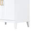 Meuble-lavabo moderne Yelton de 76 cm de large en bois avec lavabo en céramique, rangement à fermeture douce et tablette réglable pour salle de bain-134907691