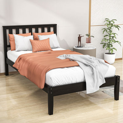 Caraleigh Twin Size Wood Platform Bed with Slat Support -  Red Barrel StudioÂ®, 03031B4EB40D4EF68E52E1D5D35C6887