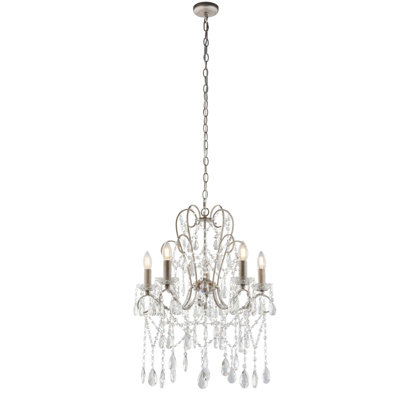 Hollandale 5 -Light Crystal LED Chandelier