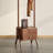 Movable Nightstand Coat Rack with Drawers