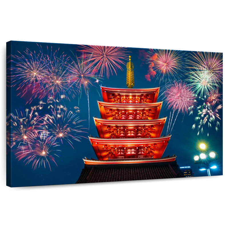 Senso ji, feux d'artifice du temple
