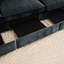 Chenille 4 places gris avec de très grands sièges larges, une conception structurelle unique, un rangement coulissant dans une assise douce et confortable, plusieurs tailles pour différentes configurations de maison, un tiroir intégré --1002560050