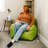 Big Joe Dorm Bean Bag Chair with Drink Holder and Pocket, Durable Polyester -1287637417