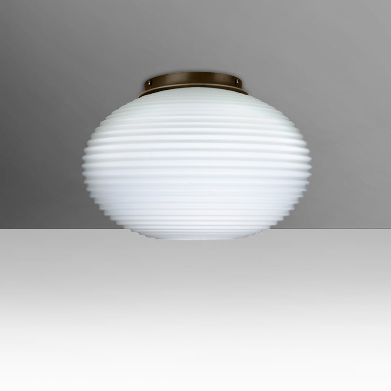 Plafonnier Besa Pape 12, Oui, Bronze, H 7,5 po x l 10,25 po x P 10,25 po