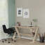 Bureau d'étude moderne avec de nombreuses tablettes, finition chêne clair, 55,1 po x 28,7 po x 23,6 po | Fabrication en carton 100%, rangement supplémentaire | Conception scandinave, parfaite pour les bureaux à domicile et les espaces d'étude-316536618
