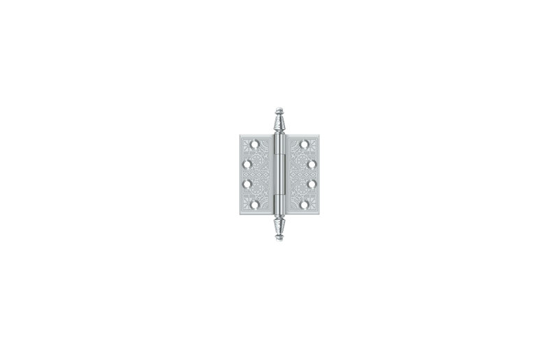 Deltana DSBP44U26 4" x 4" Square Hinges in Polished Chrome Pair, Polished Chrome
