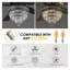 Ventilateur de plafond 52 "/ 62" / 72 "en cristal Fandelier avec lumières et télécommande-323636106-324104226
