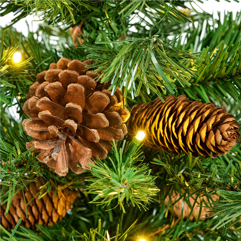Lighted Artificial Christmas Tree, 2' H