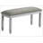 Bench, 41" Rectangular, Kitchen, Dining Room, Entryway, Bedroom, Upholstered, Wood, Solid Wood, Linen-look Fabric, Transitional-95082607